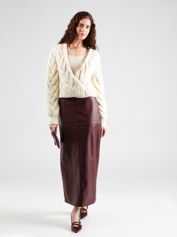 VILA ROUGE EDIT Kardigan 'Senne' – béžová