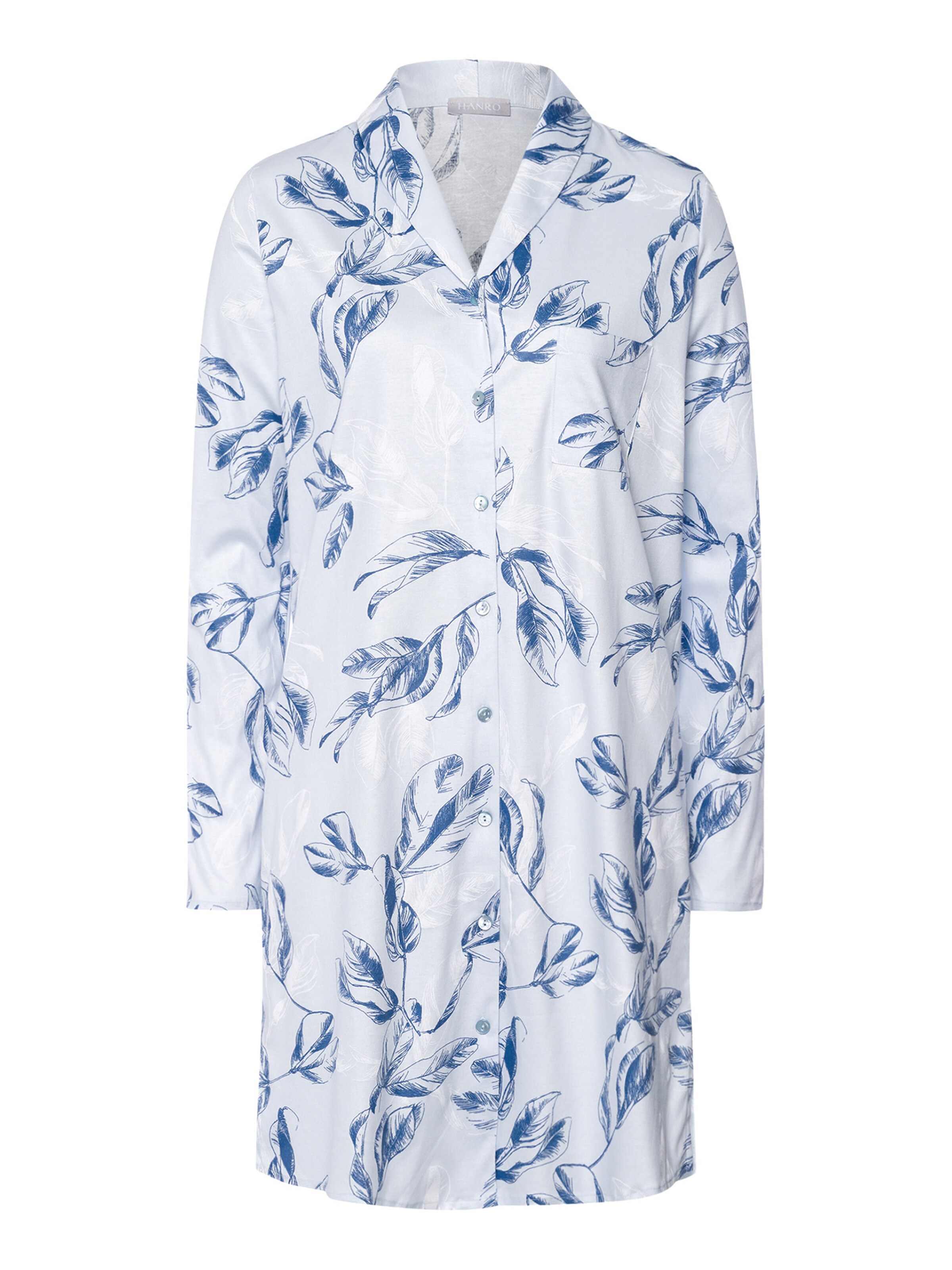 Hanro - Camisola de pijama ' Loungy Nights ' em azul: frente