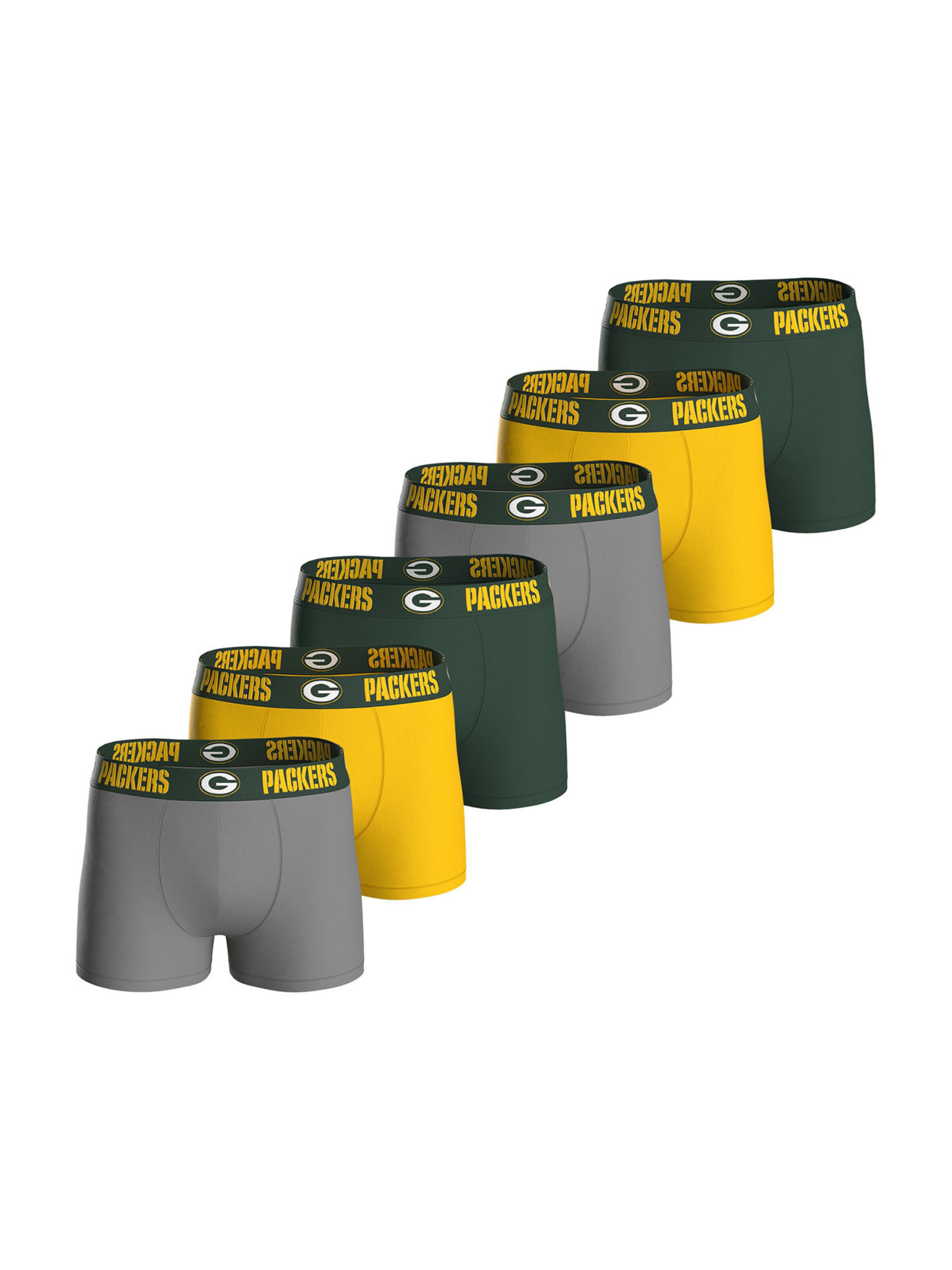 Huddle Boxer shorts 'Green Bay Packers' in Yellow / Grey / Dark green / White, Item view