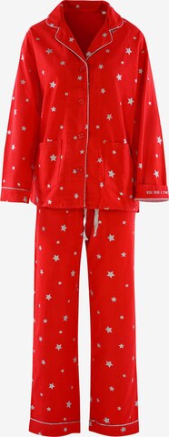 PJ Salvage Pyjama 'Flannels' in Rot: predná strana