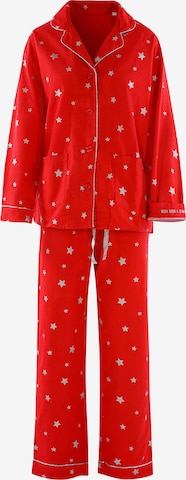 PJ Salvage Pyjama 'Flannels' in Rood: voorkant