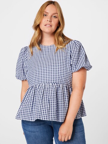 Forever New Curve Blouse 'Jen' in Blue: front