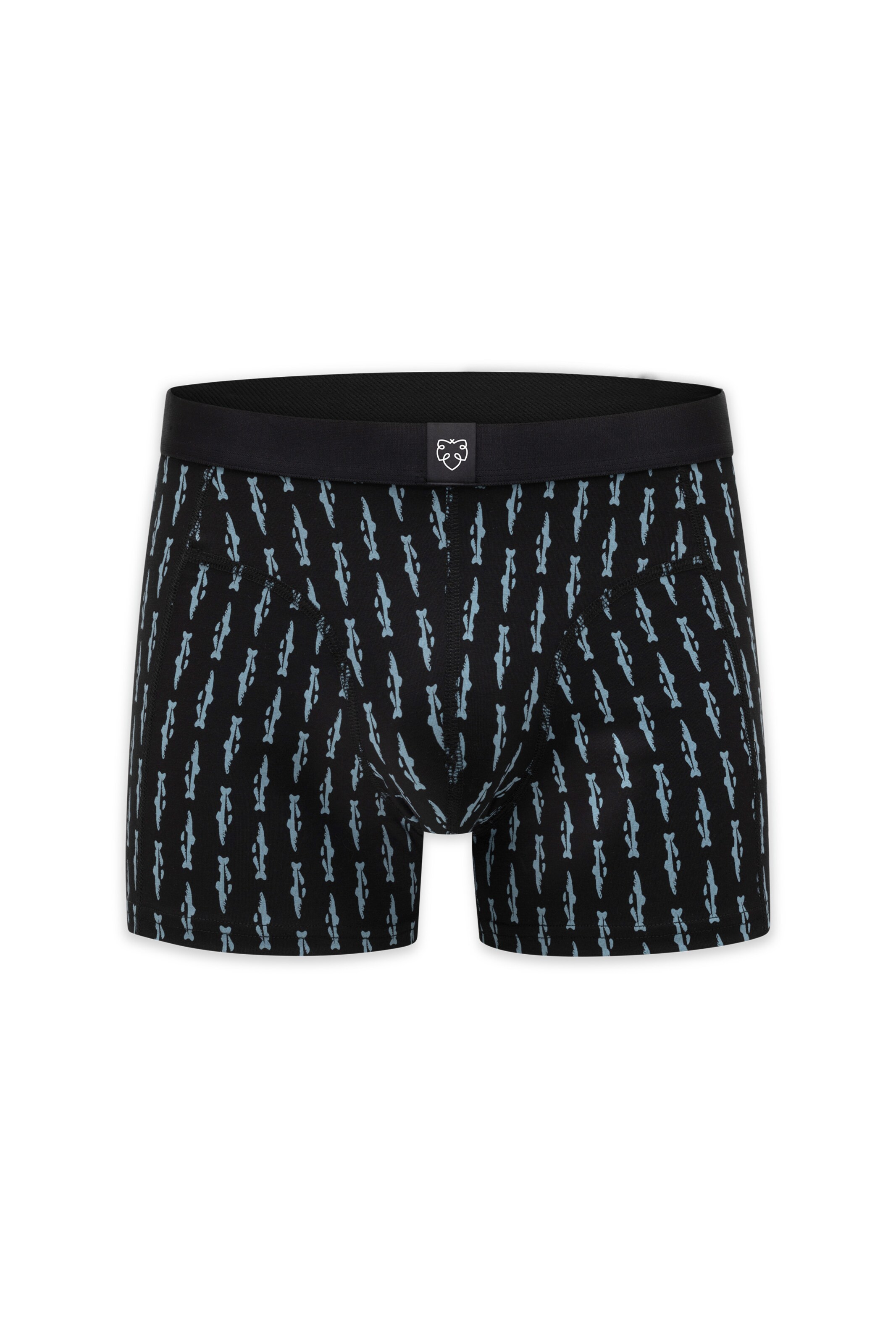 A-dam Boxershorts 'Black Trouts' in Schwarz: Vorderseite