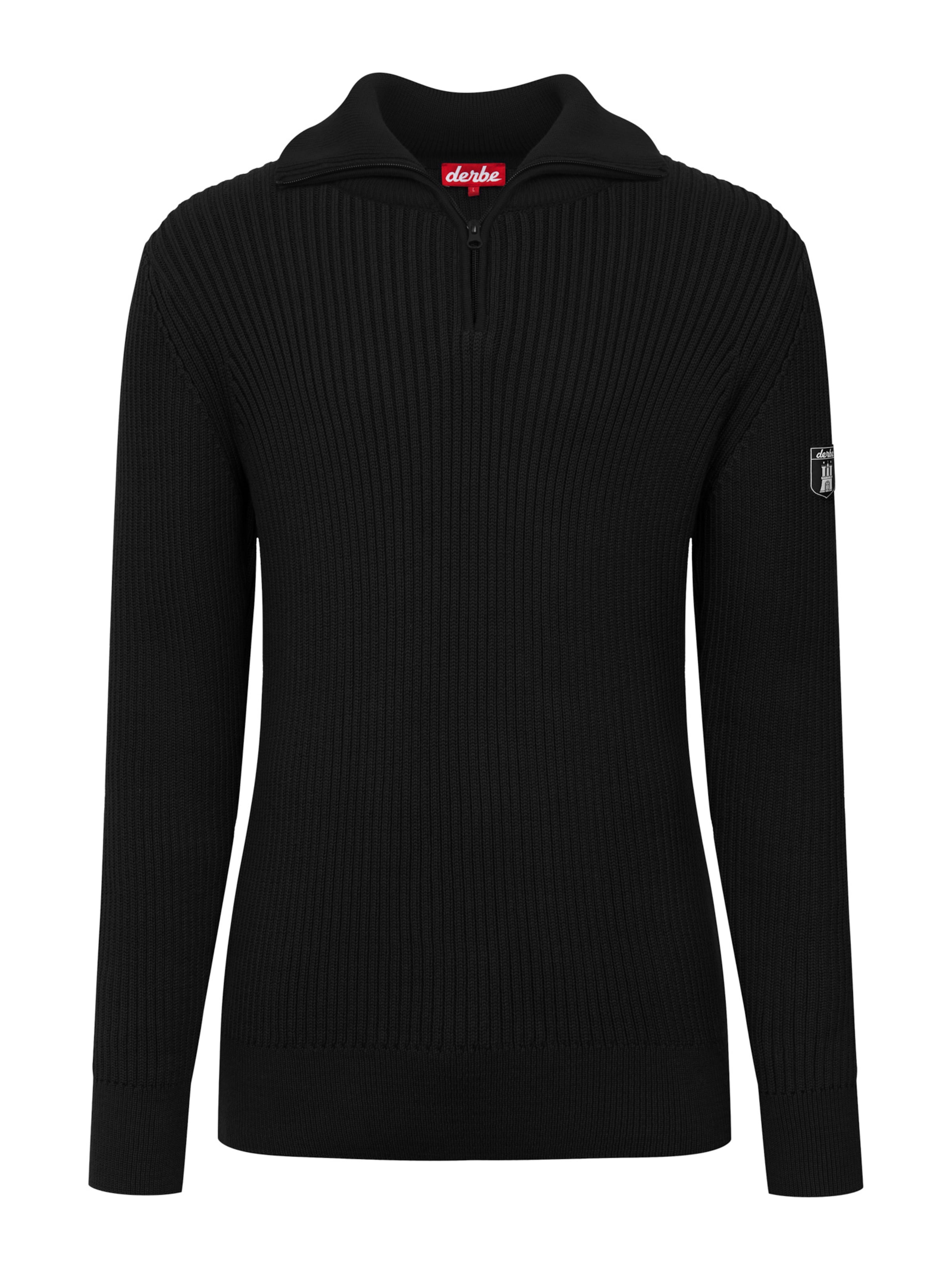 Derbe Sweater 'Matrosenplünn' in Black: front