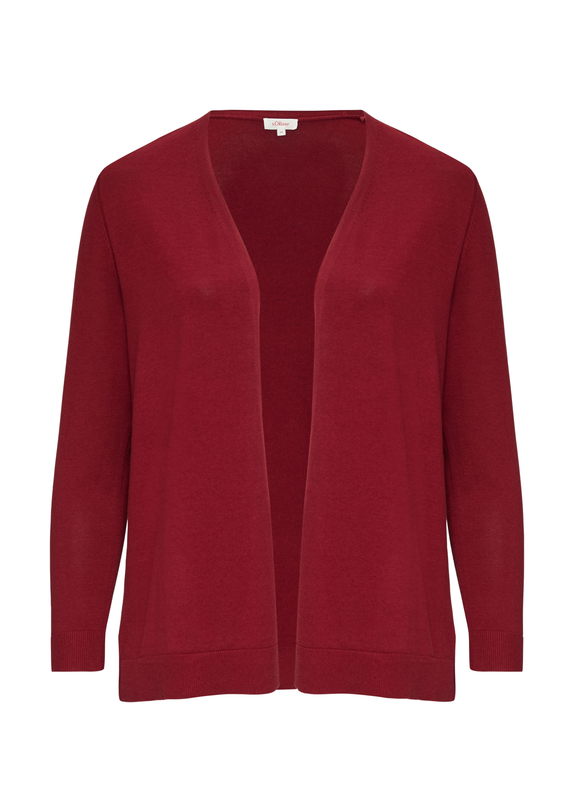 s.Oliver Red Label Plus Gebreid vest in de kleur Robijnrood, Productweergave