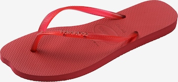 HAVAIANAS Žabky 'Slim Split' – červená: přední strana