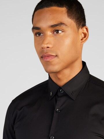 HUGO - Ajuste regular Camisa 'Ermo' en negro