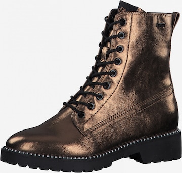 s.Oliver Lace-Up Ankle Boots in Bronze: front