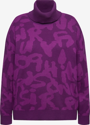 Pull-over Ulla Popken en violet : devant