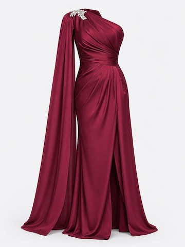 Ombre Abendkleid in Rot: Vorderseite