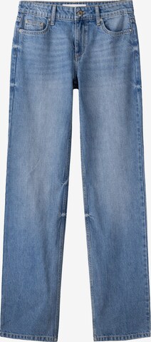 Bershka Regular Jeans in Blauw: voorkant