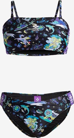 ARENA Bustier Bikini 'Naito Fun Planet' i sort: forside