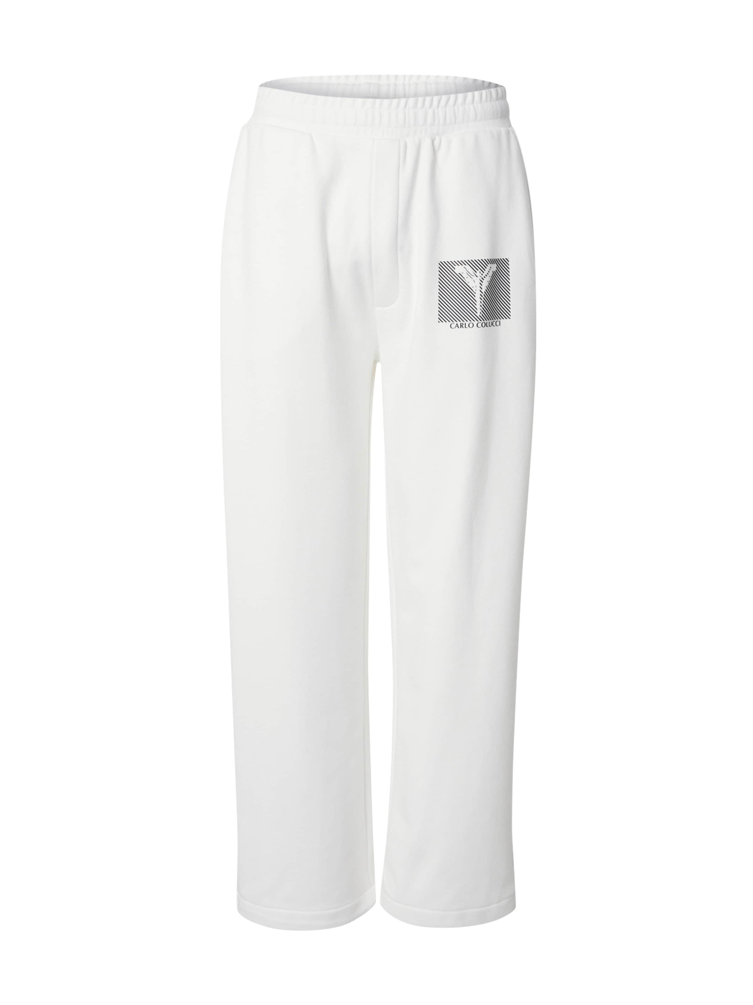 Regular Pantalon Carlo Colucci en blanc : devant