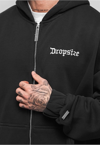 Dropsize Zip-Up Hoodie in Black