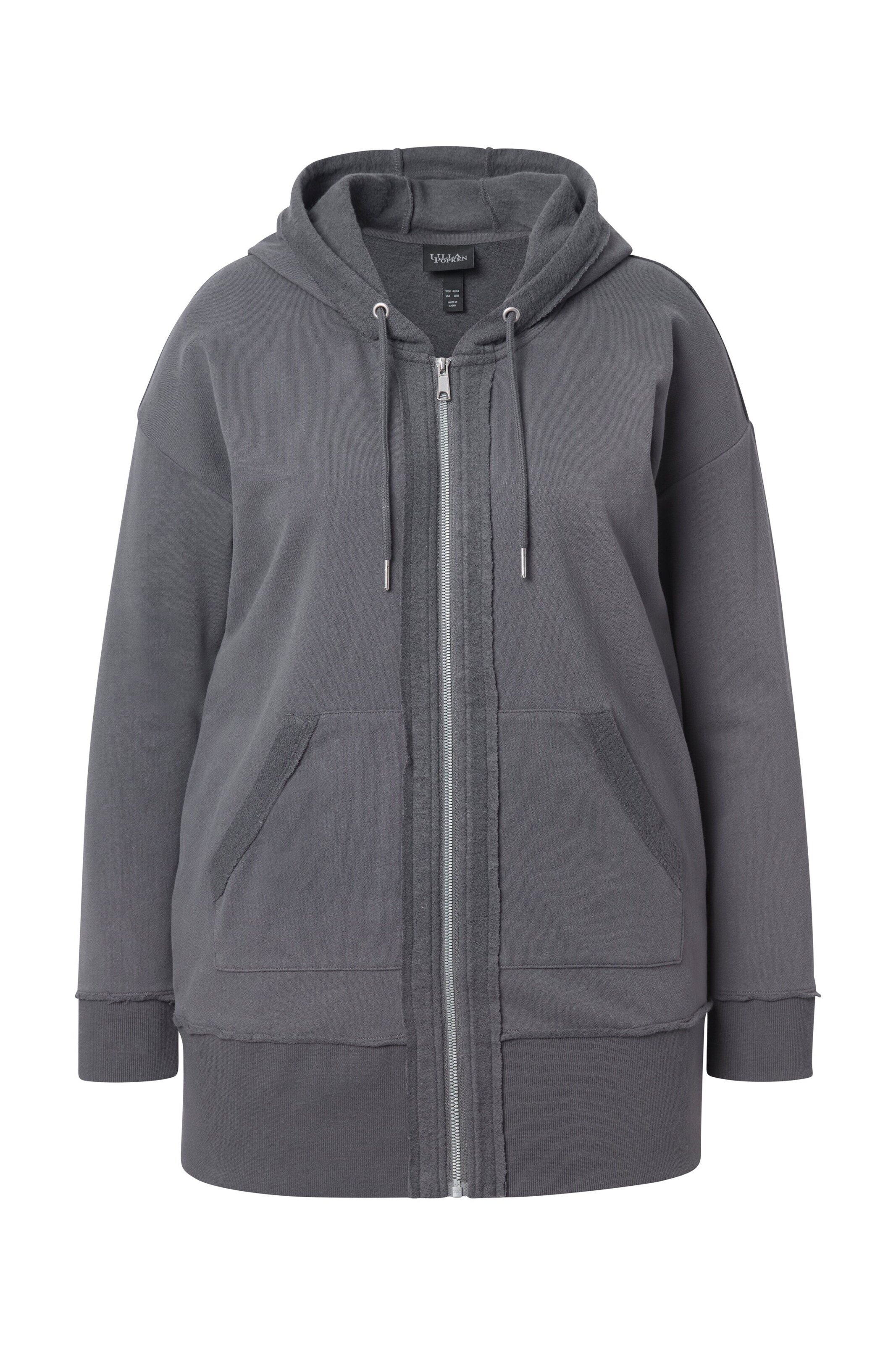 Ulla Popken Sweat jacket in Grey: front