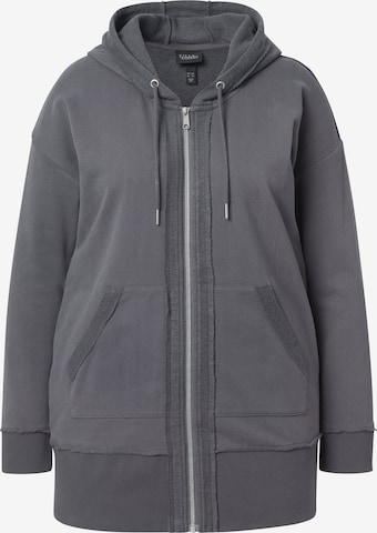 Ulla Popken Sweatjacke in Grau: Vorderseite