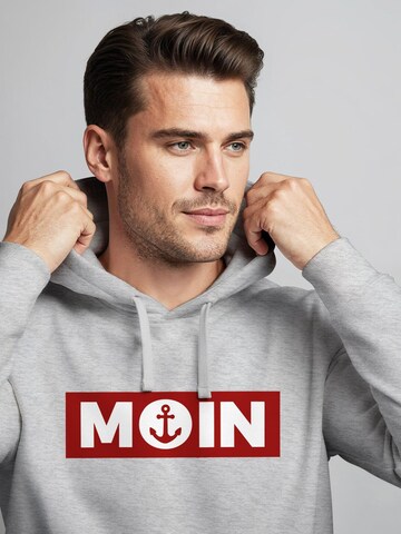 Neverless Sweatshirt 'Moin Anker' in Grey