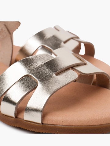 Sandales Pisamonas en or