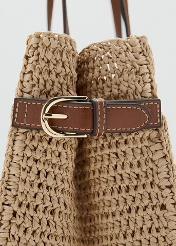 MANGO Shopper in Brown