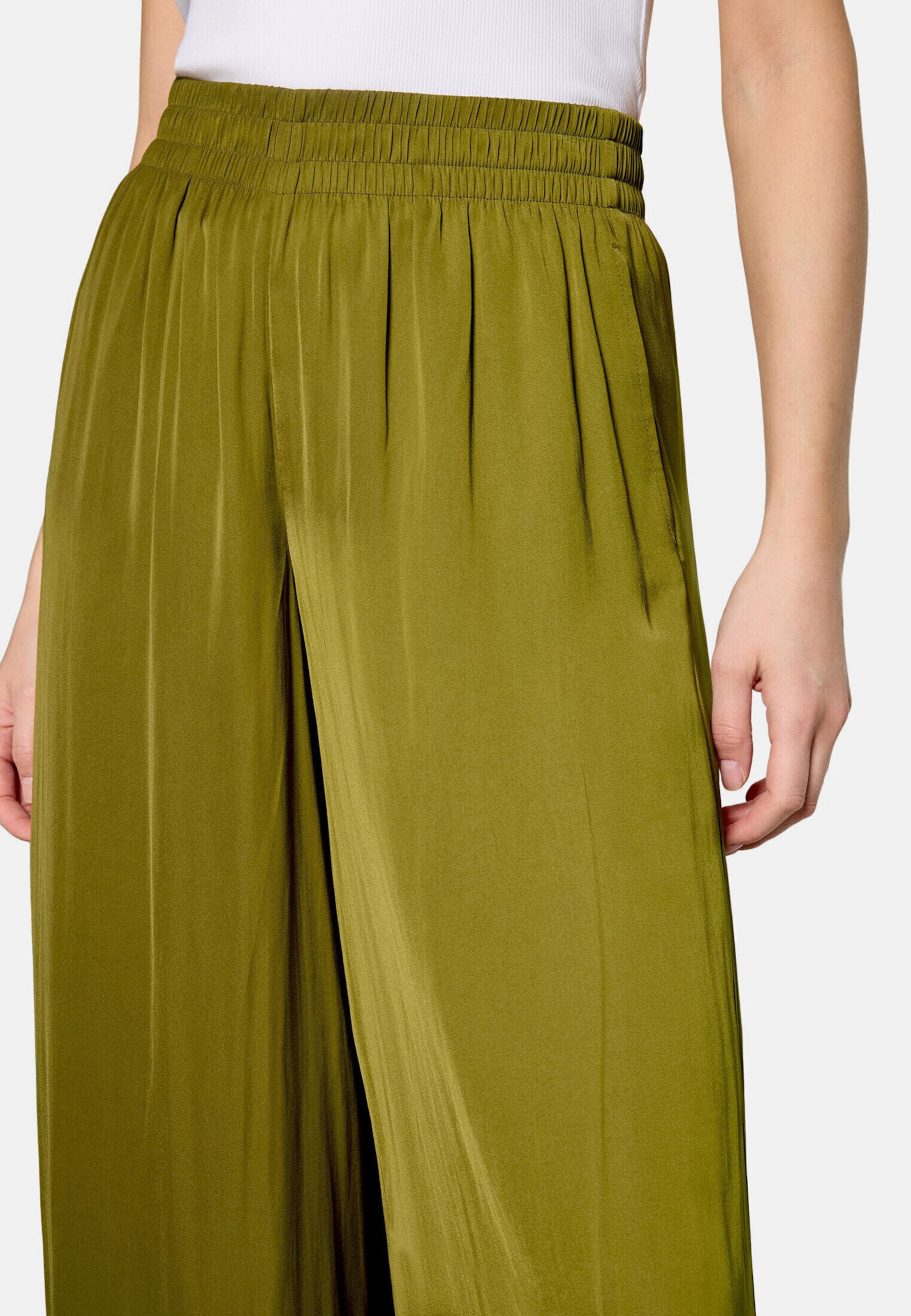 zero Skinny Stoffhose weit in Grün