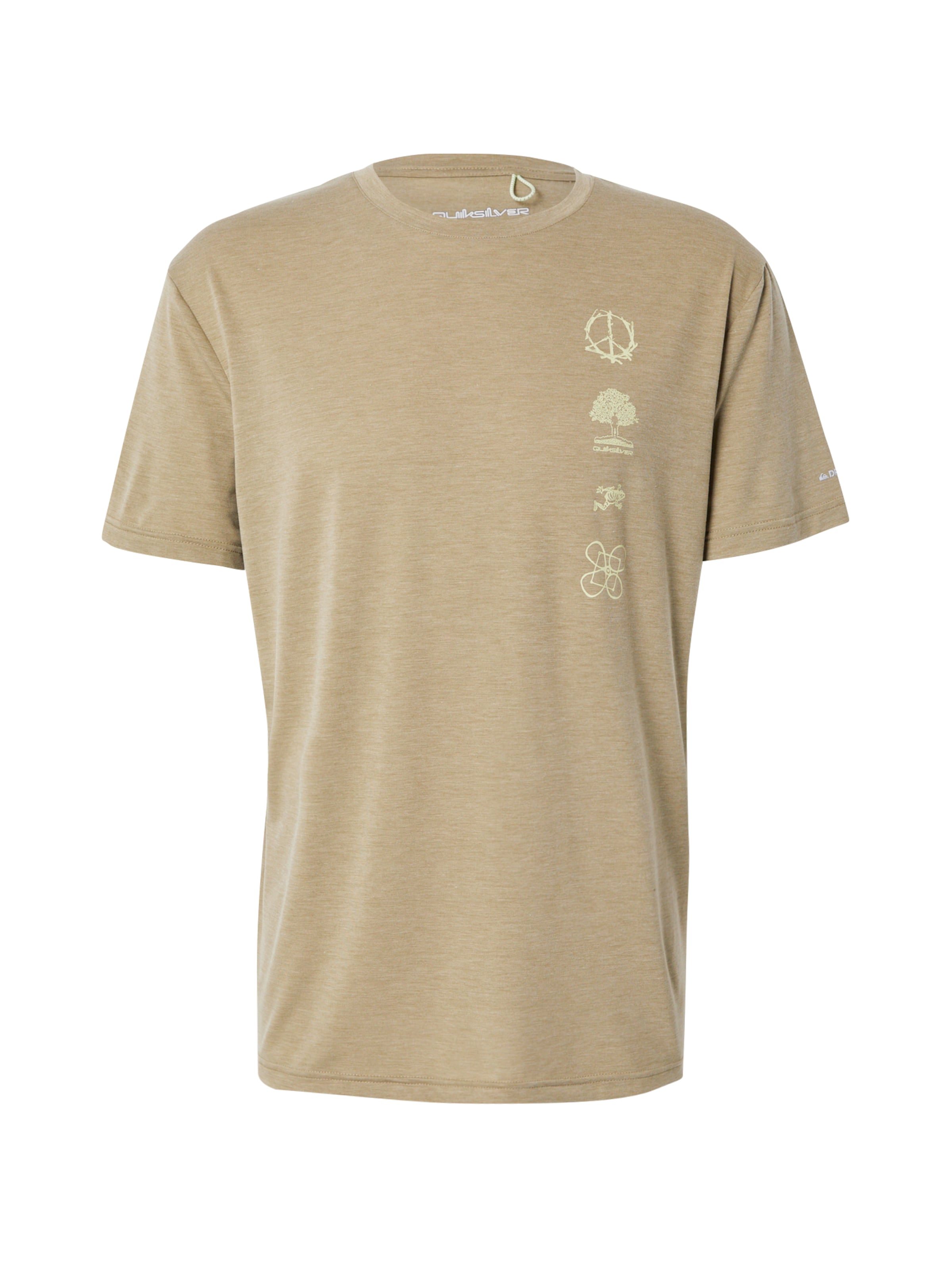 T-Shirt fonctionnel 'COASTAL RUN' QUIKSILVER en beige : devant