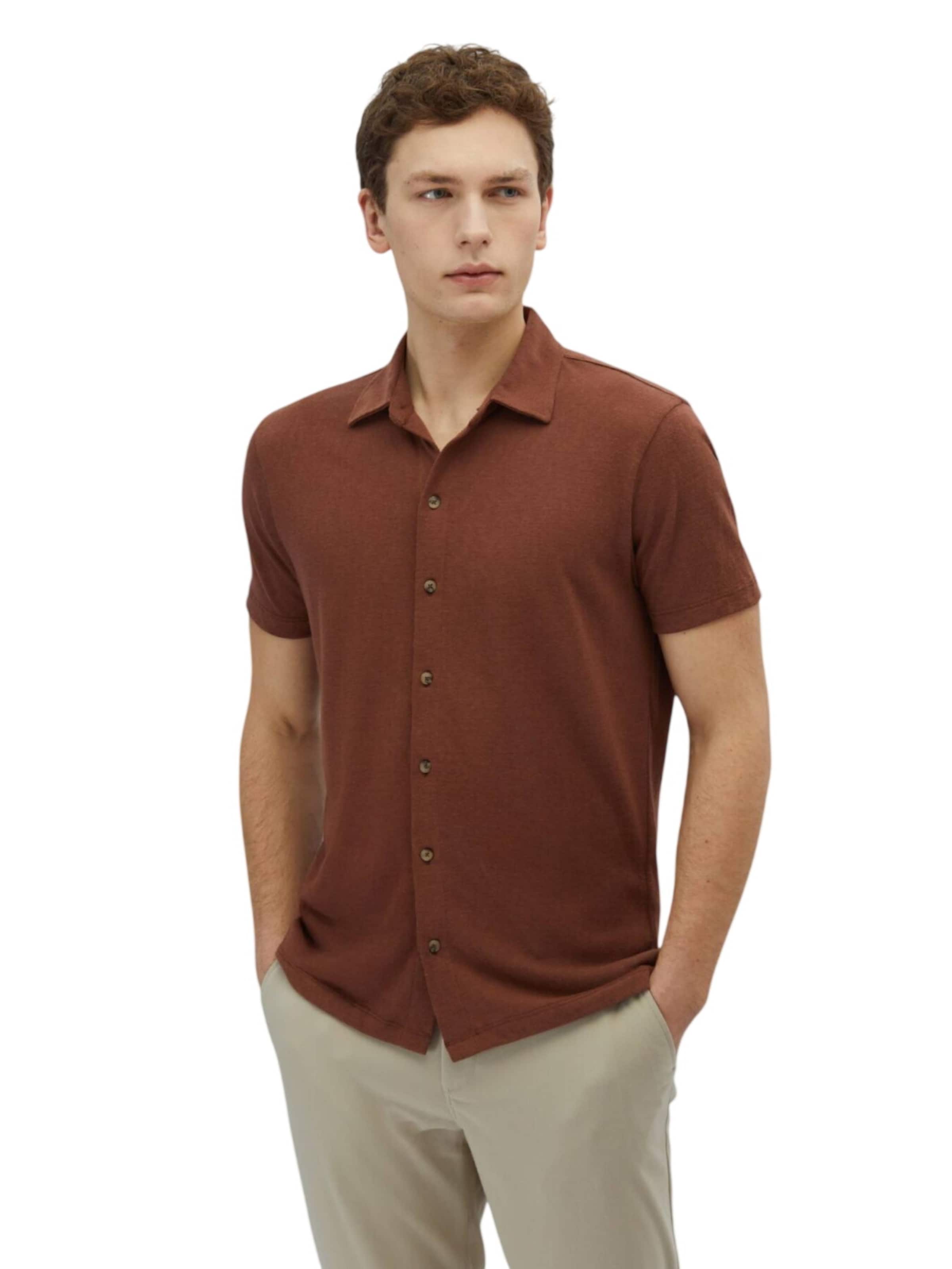 KİP Regular fit Overhemd in Bruin: voorkant