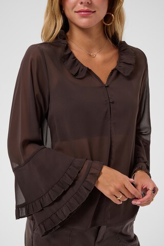 Chemisier 'CRFlouncy' Cream en marron
