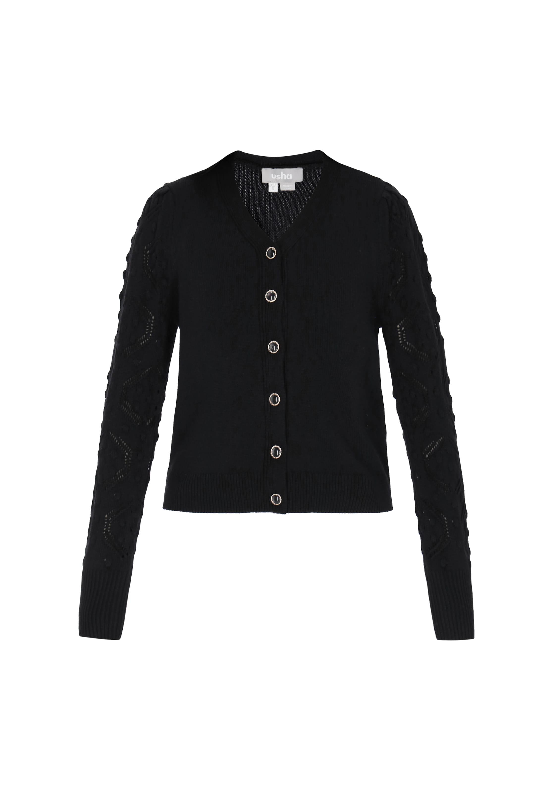Usha - Casaco de malha em preto: frente