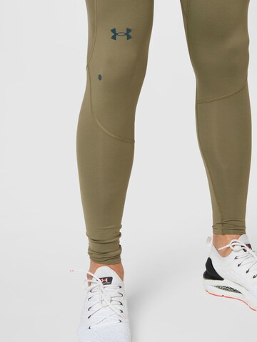 UNDER ARMOUR Skinny Sportovní kalhoty 'Rush' – zelená