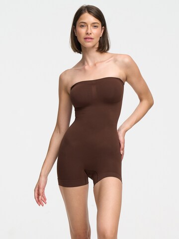 cfab (formerly creamy fabrics) - Body moldeador 'Trägerloser Bodysuit Sculpting Shapewear mit Shorts' en marrón