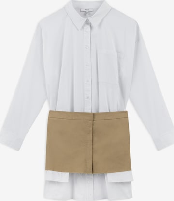 Robe-chemise Twist en blanc : devant