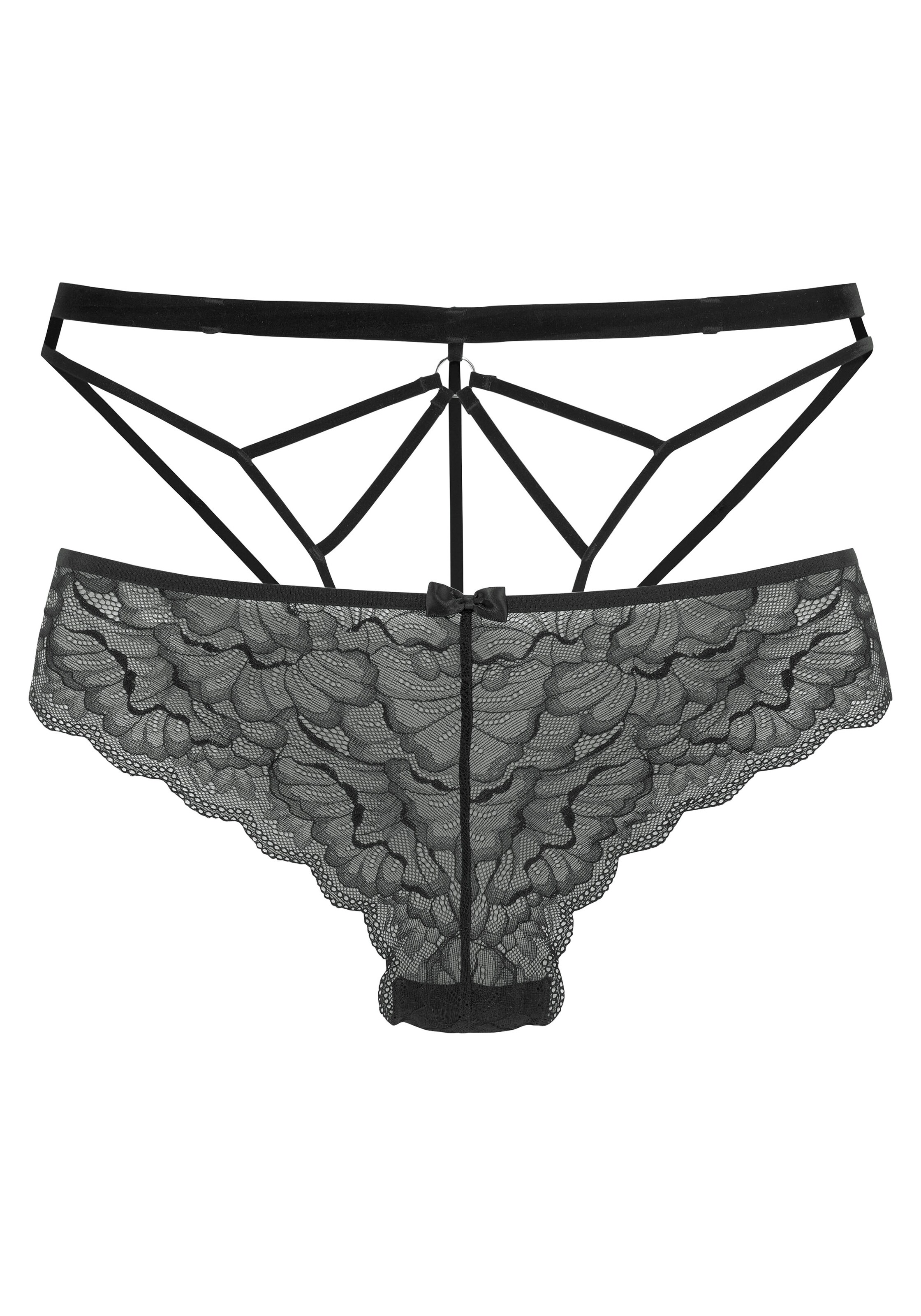 String PETITE FLEUR GOLD en noir : devant