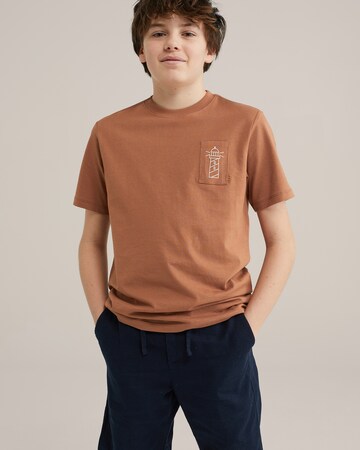 WE Fashion Shirt in Brown: front