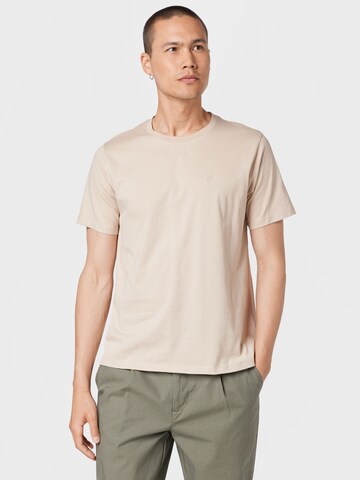 Rotholz T-Shirt in Beige: Vorderseite