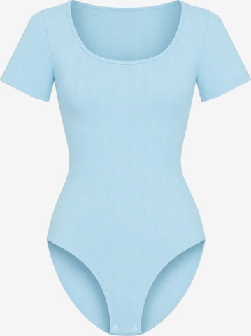 cfabBodi za oblikovanje 'T-Shirt Bodysuit Sculpting Shapewear with Briefs' - plava boja: prednji dio