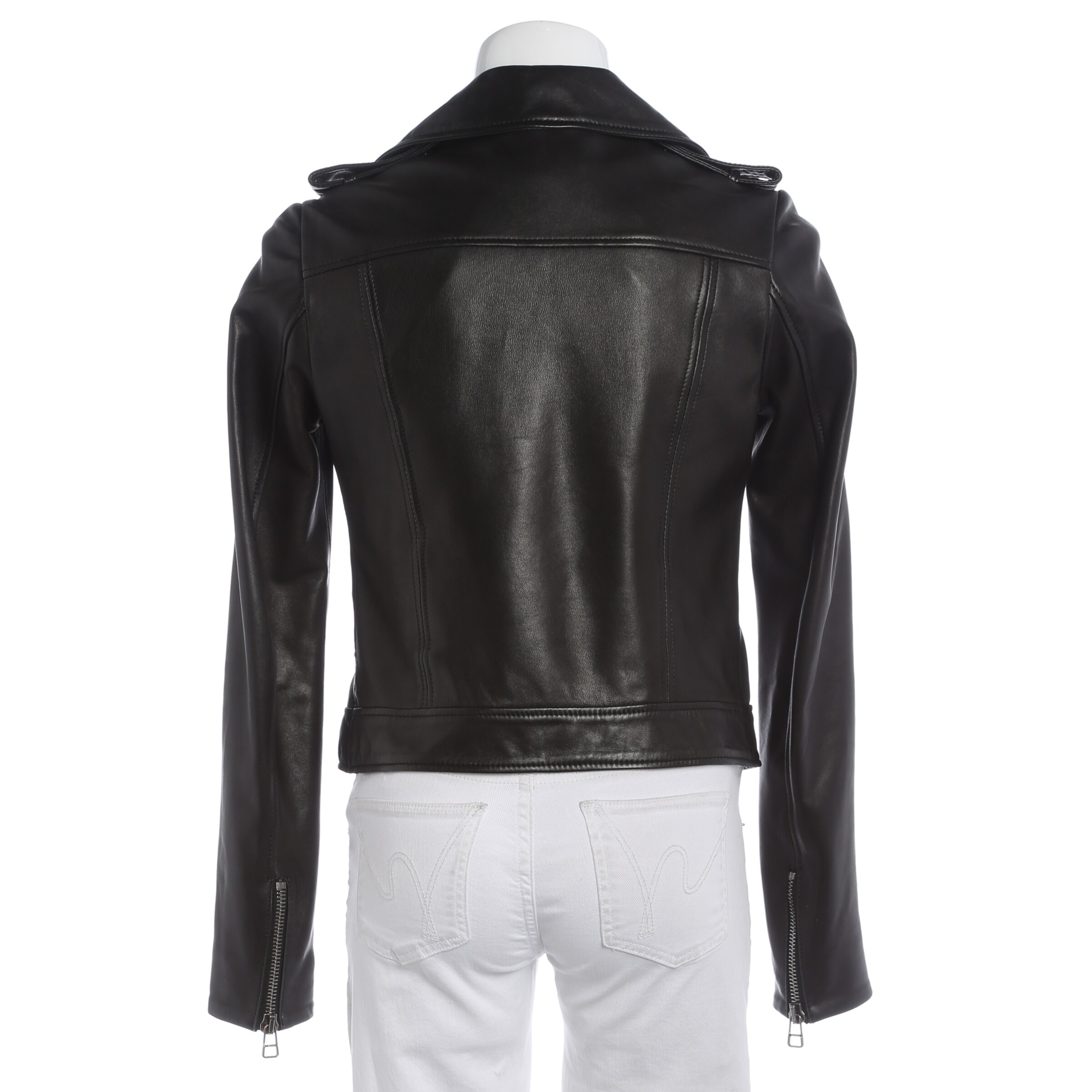 SLY 010 Lederjacke / Ledermantel S in Schwarz