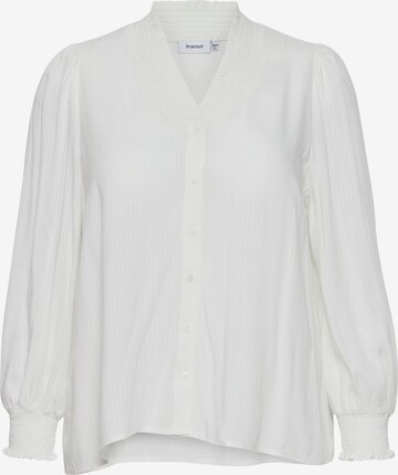 Camicia da donna 'Amber' di Fransa Curve in bianco: frontale