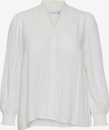 Fransa Curve Blouse 'Amber' in White: front