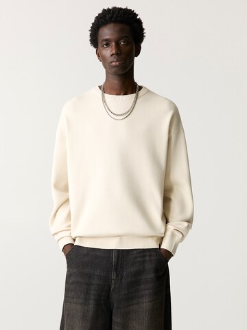 Pull&Bear Trui in Wit: voorkant