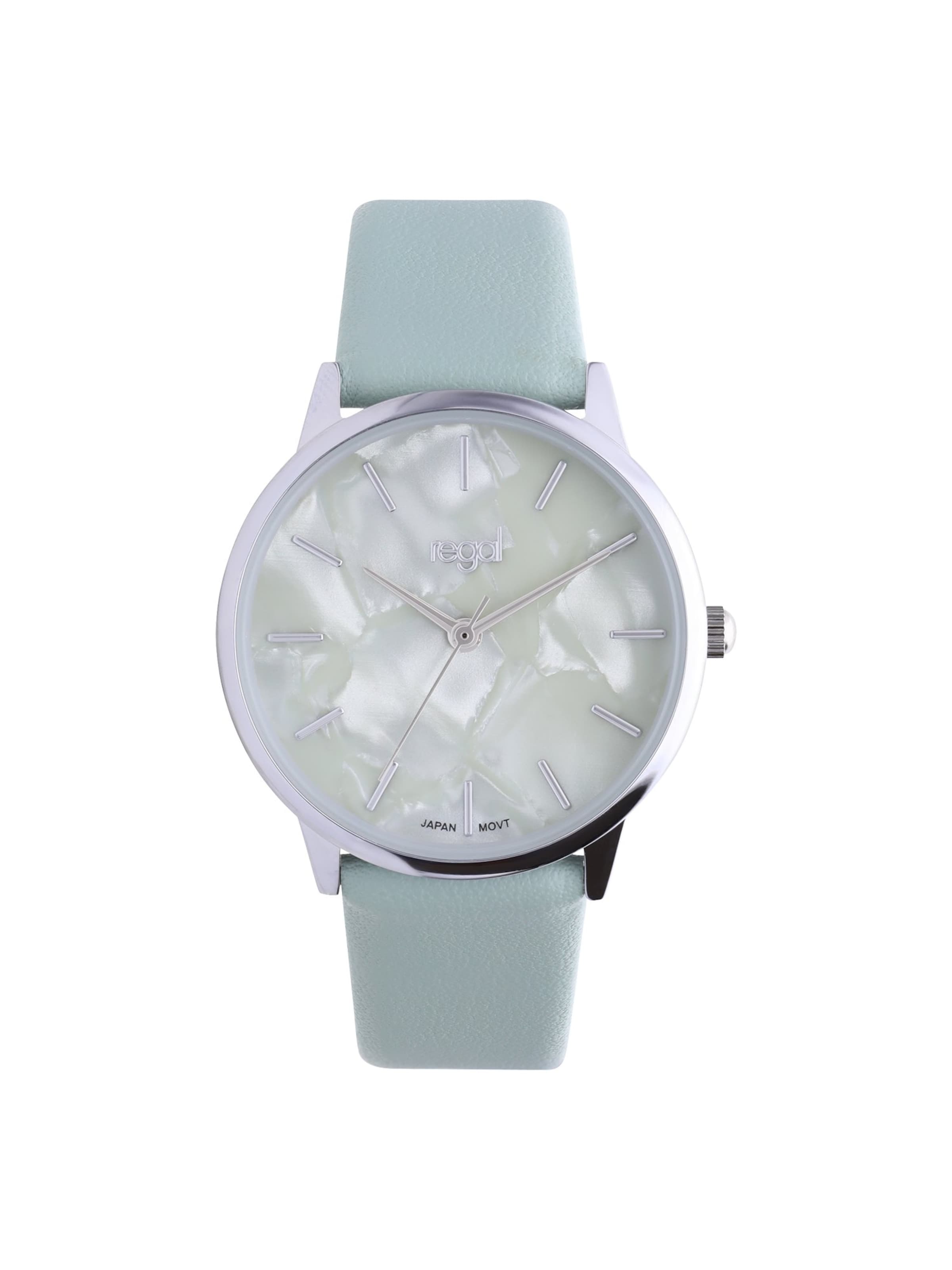 Lucardi Analoog horloge 'Klassisch' in Groen: voorkant