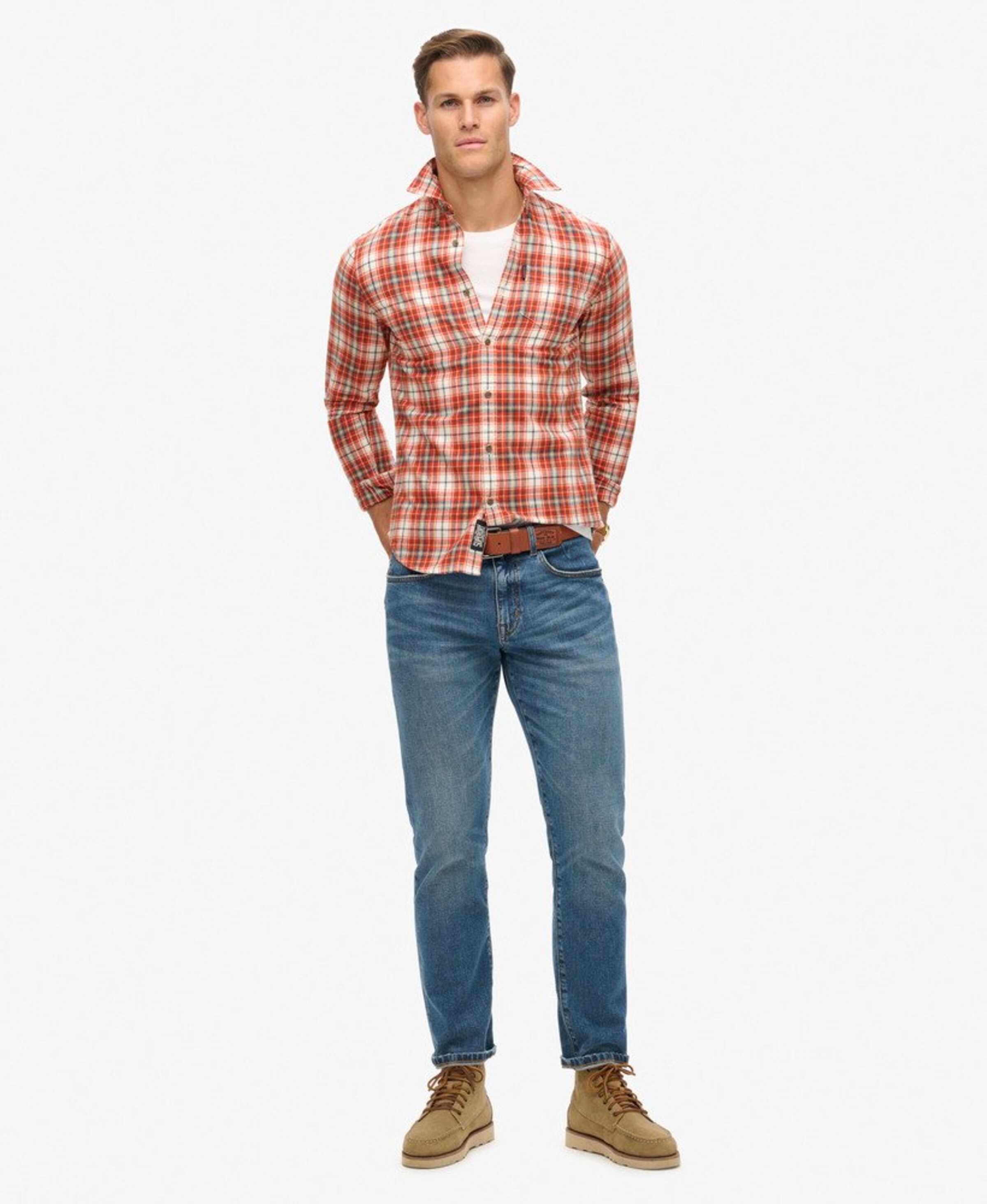 Superdry & Co Regular fit Button Up Shirt in Red