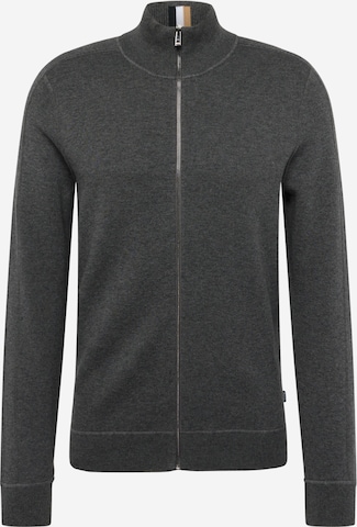 BOSS Black Strickjacke 'Mentolo 01' in Grau: predná strana