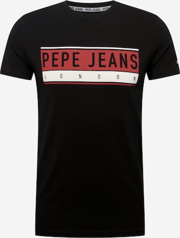 Pepe Jeans - Camiseta 'JAYO' en negro: frente