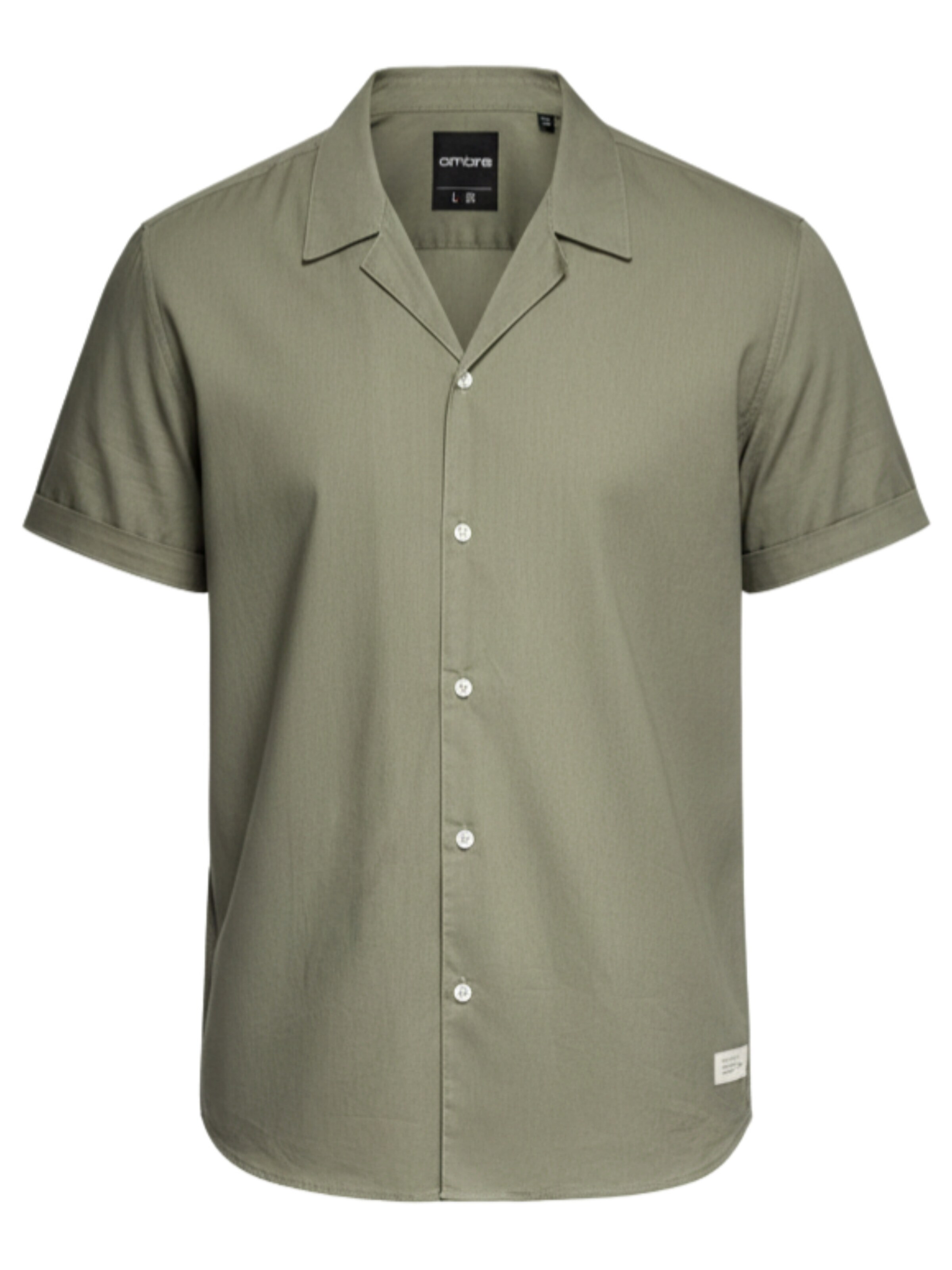 Ombre Overhemd 'SHSS-0168' in Groen: voorkant