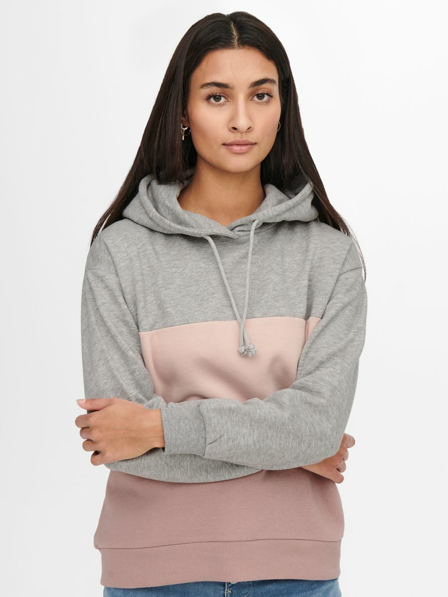 JDY Sweatshirt in Rosa, Altrosa, Graumeliert 
