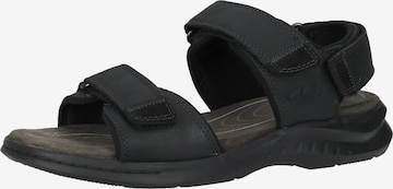 CLARKS Sandalen 'Hapsford Creek' in Zwart: voorkant