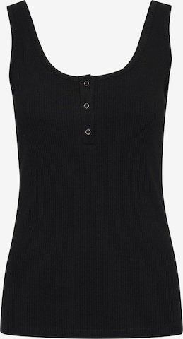 ICHI Top 'SUPER' in Black: front