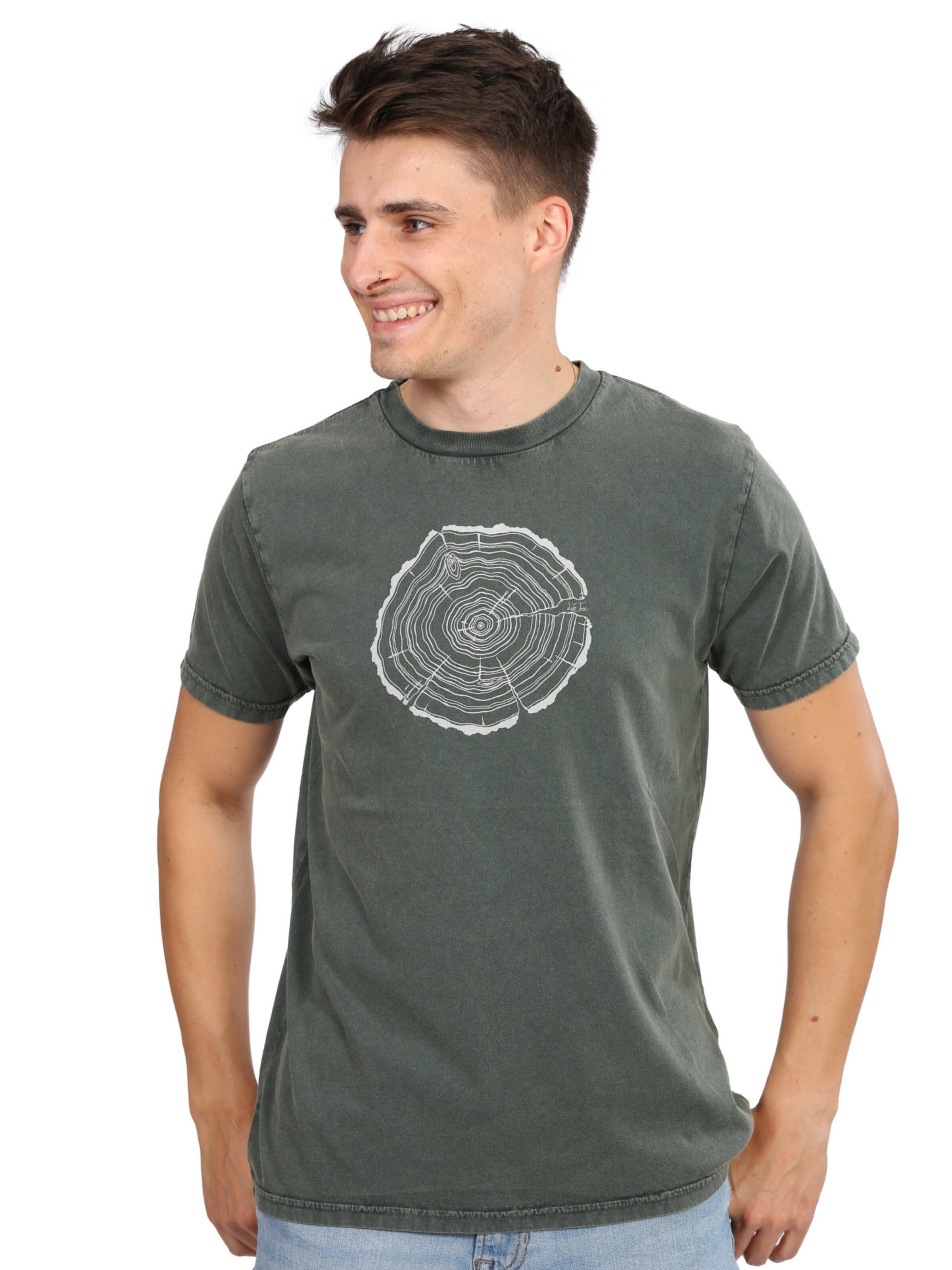 Life-Tree Shirt 'Treeslice'‌‌‌ in Grün