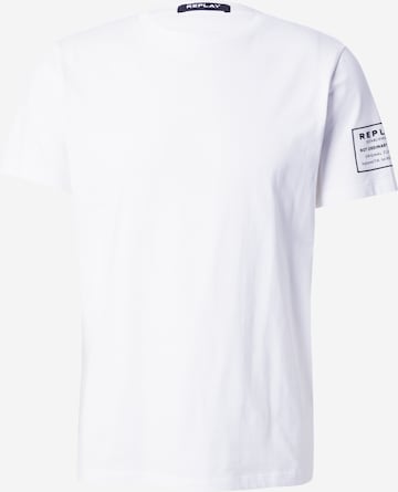 REPLAY Koszulka w kolorze biały: przód