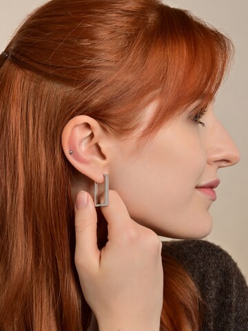 Akzent Earrings 'Peggy, langlebig' in Silver: front